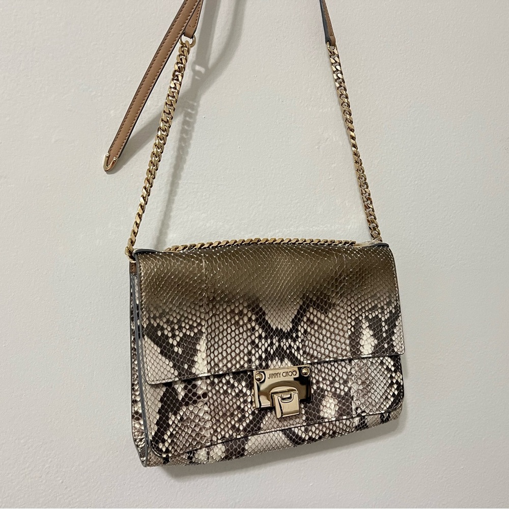 Jimmy Choo Python Crossbody Handbag - Picture 3 of 12